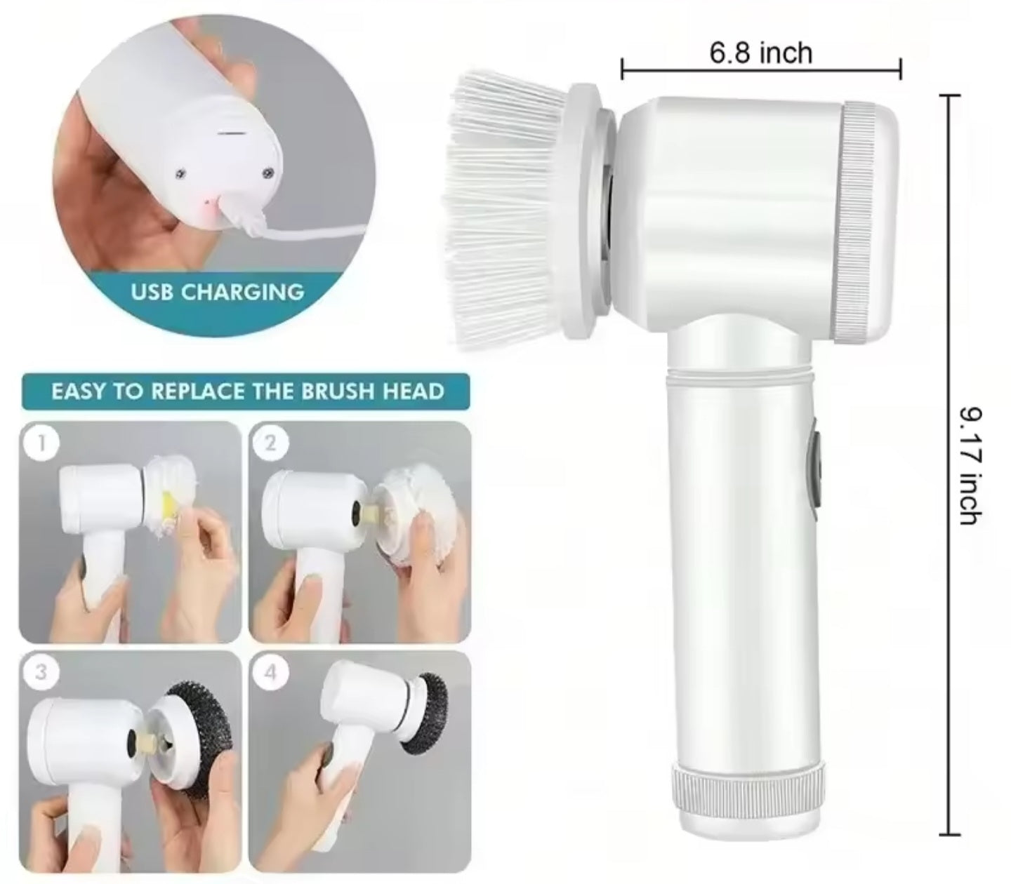 Perie Electrică de Curățare – Curăță fără efort orice suprafață