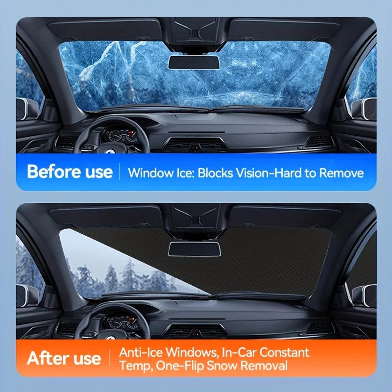 Husa magnetica pentru parbrizele autoturismelor. Iarnă/Vară