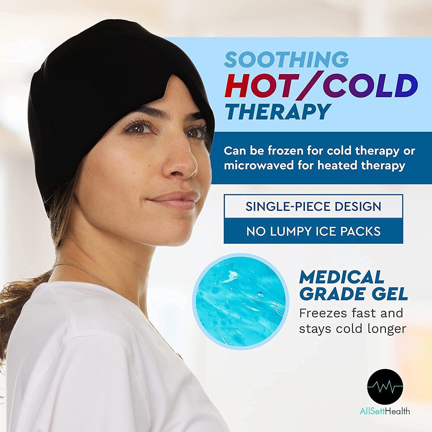 Masca Anti-Migrena cu Efect de Gheata-Calm Instant pentru Durere si Stres